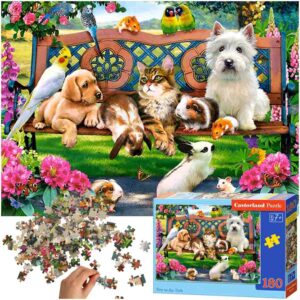 CASTORLAND Puzzle układanka 180 elementów Pets in the Park – Zwierzęta w parku 7+