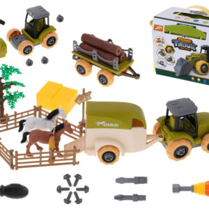 Gospodarstwo rolne farma traktor maszyny rolnicze zwierzęta zagroda konie + śrubokręt