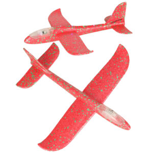 Szybowiec samolot styropianowy 8LED 48cm czerwony