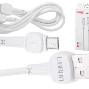 L-BRNO Kabel USB – micro USB ładowarka Quick Charge szybkie ładowanie biały