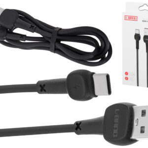 L-BRNO Kabel USB – USB typ-C szybkie ładowanie NB132 czarny
