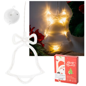 Lampki LED wisząca ozdoba dekoracja świąteczna dzwoneczek 10 LED