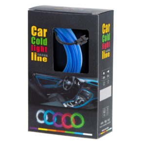 Oświetlenie ambientowe LED do samochodu / auta USB / 12V taśma 5m niebieska