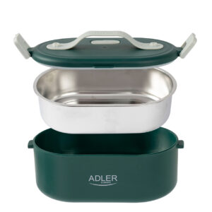 Adler AD 4505 green Pojemnik na żywność  podgrzewany lunch box zestaw pojemnik separator łyżeczka 0,8L 55W