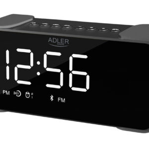 Adler AD 1190 Radiobudzik bezprzewodowy radio budzik przenośny Bluetooth USB AUX karta SD 2600mAh