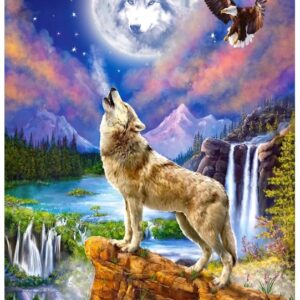 CASTORLAND Puzzle układanka 1500 elementów Wolf’s Night Wilcza noc 68 x 47 cm