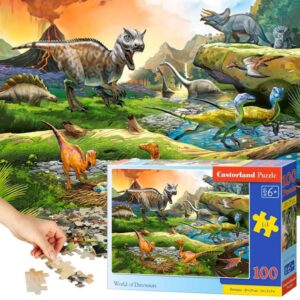 Puzzle układanka 100 elementów Świat Dinozaurów 6+ CASTORLAND